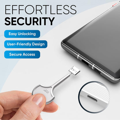 USB C Port Blockers, Stainless Steel Security Locks with Key