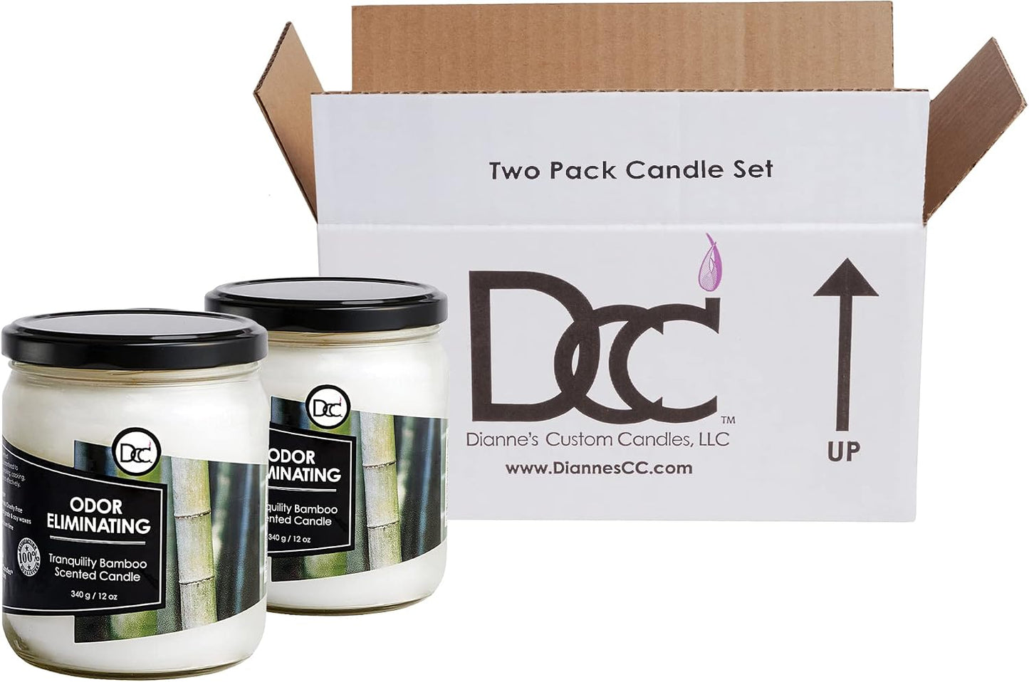 Vanilla Bean Odor Eliminating Highly Fragranced Candle - Eliminates 95% of Pet, Smoke, Food, and Other Smells Quickly - Up to 80 Hour Burn time - 12 Ounce Premium Soy Blend - Colors B