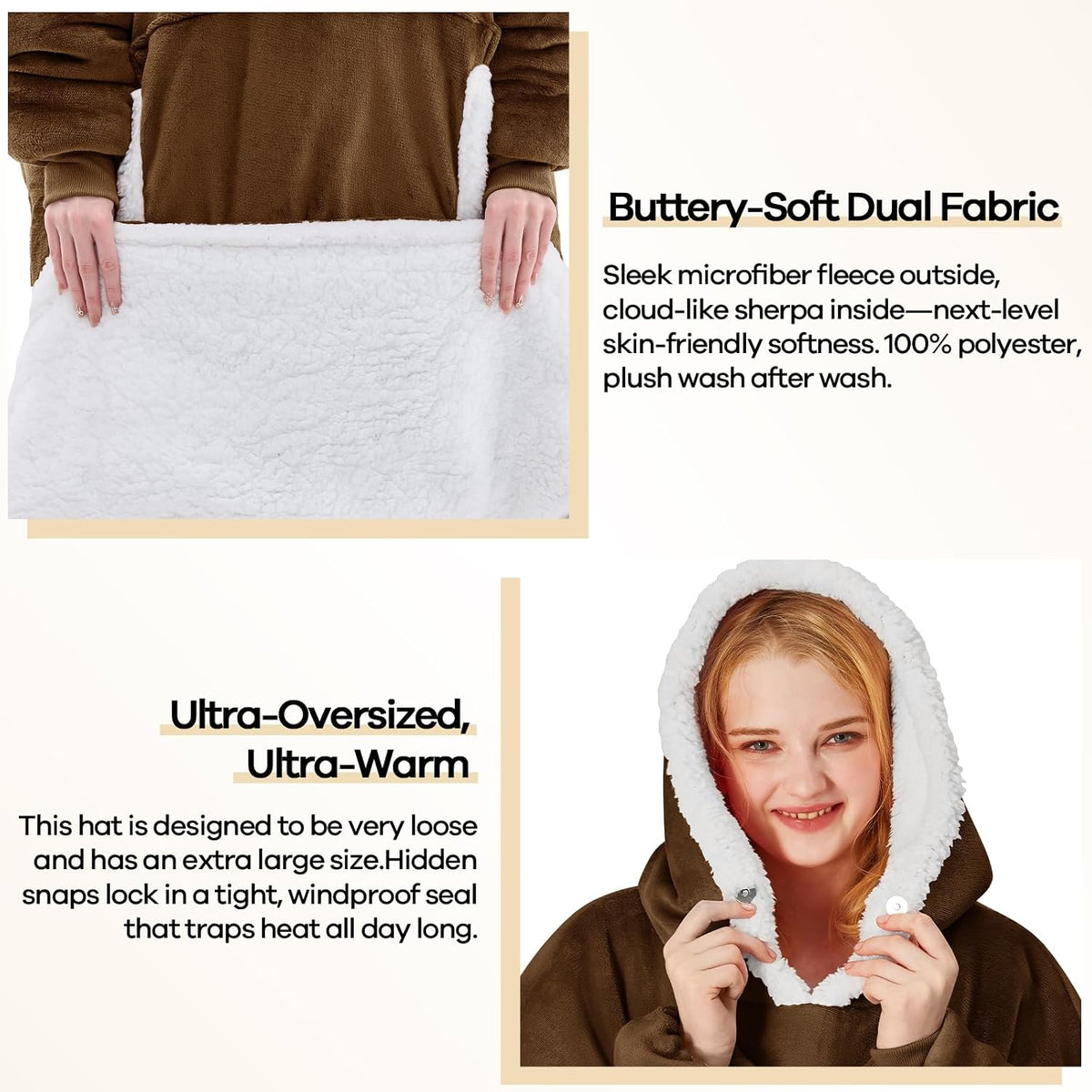 yescool Wearable Blanket Hoodie as Christmas Birthday Gifts for Women Mom - Colors B