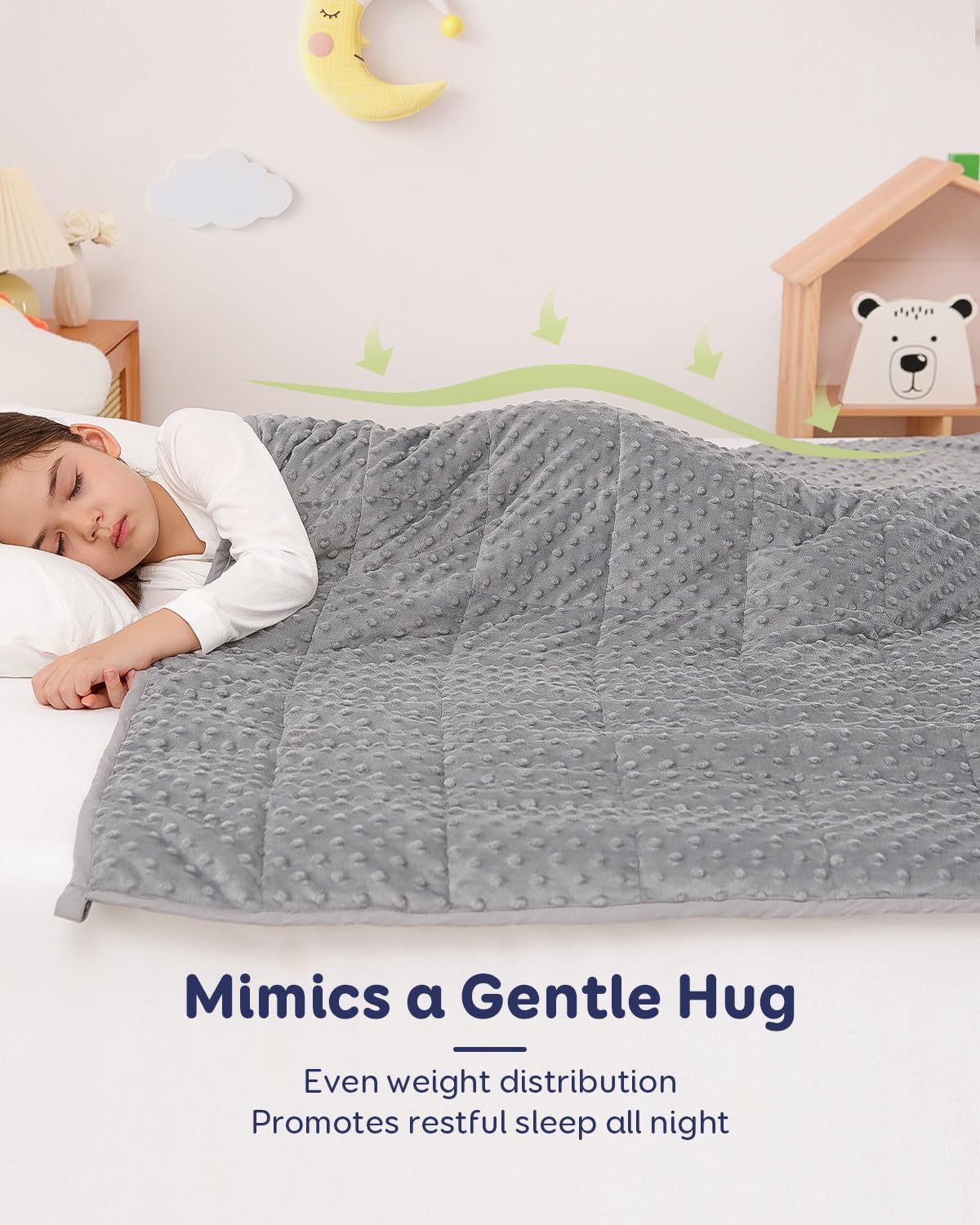 Kivik 2 lbs Weighted Lap Pad, Ultra Soft Minky Dotted Heavy Blankets Throw for Better Study Relaxing & Sleeping, Machine Washable, 20 x 30 Inches, Purple