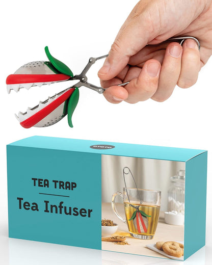 OTOTO Louie Cat Tea Infuser - Cats Loose Leaf Steeper & Diffuser, Tea Strainer Accessories, Cute Gifts for Cat Lovers, White Elephant Gifts, Cute Kitchen Accessories