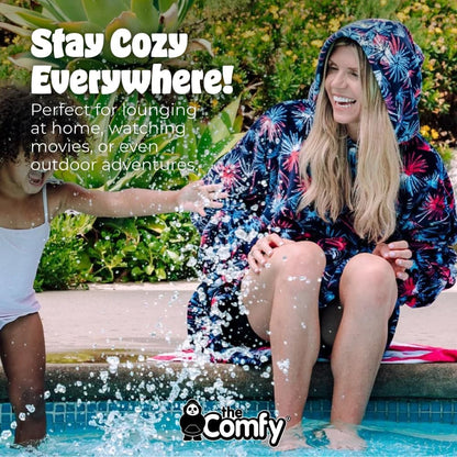 THE COMFY Dream | From Shark Tank | Patented | No Sherpa | Light Wearable Blanket Hoodie | Gift for Women & Men | One Size