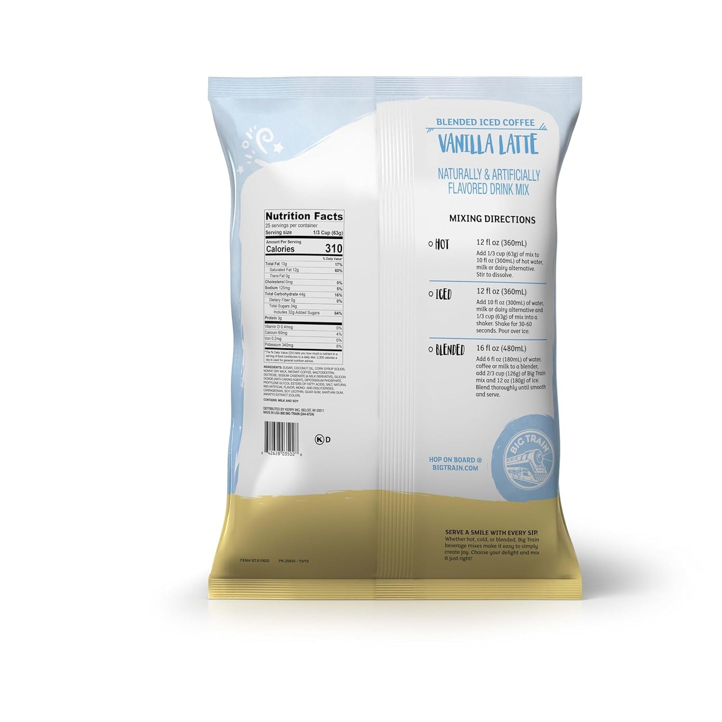 Big Train Vanilla Bean Blended Crème Beverage Mix, 3.5 Pound (Pack of 1) - Colors B