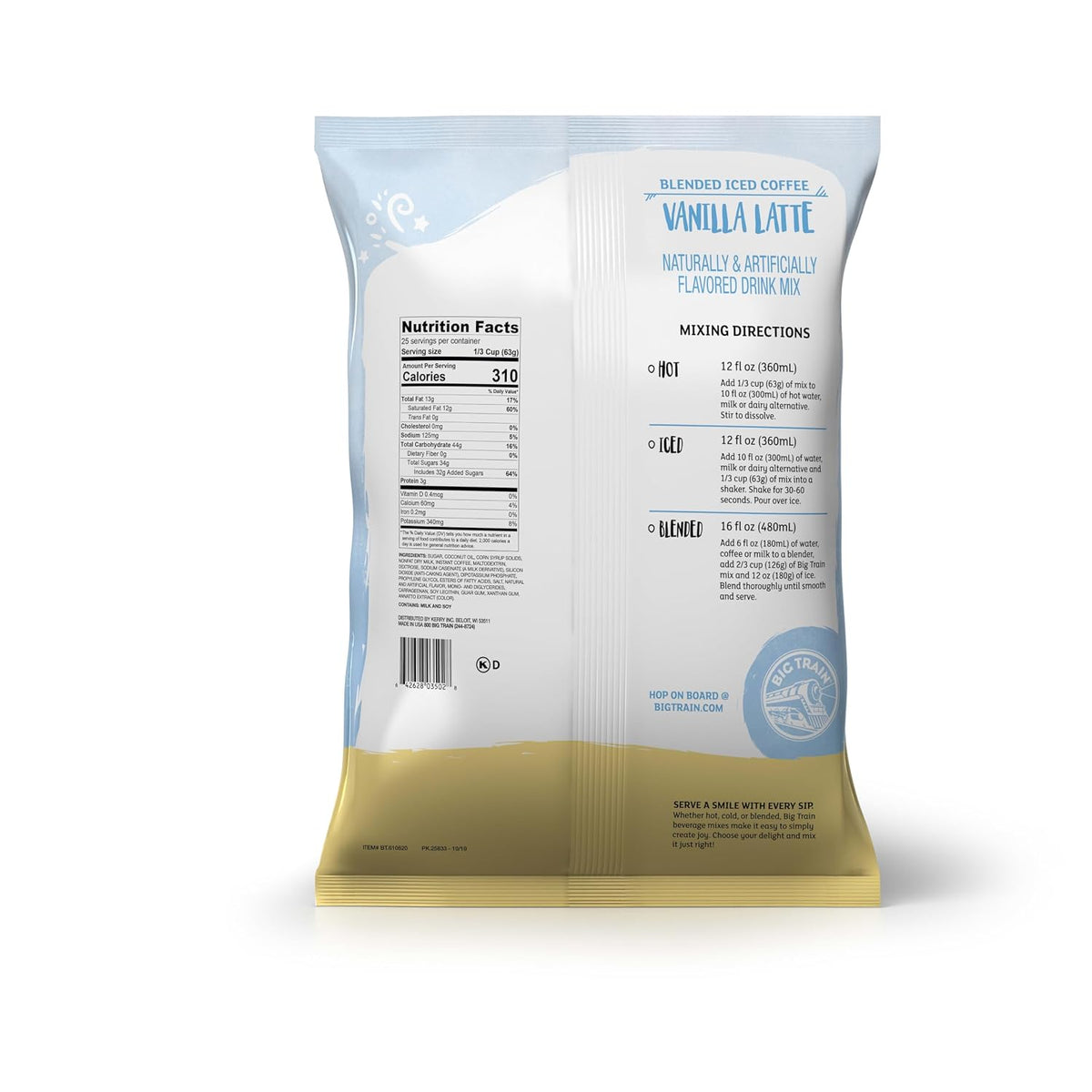 Big Train Spiced Chai Tea Latte Beverage Mix, 1.9 lb (Pack of 1) - Colors B