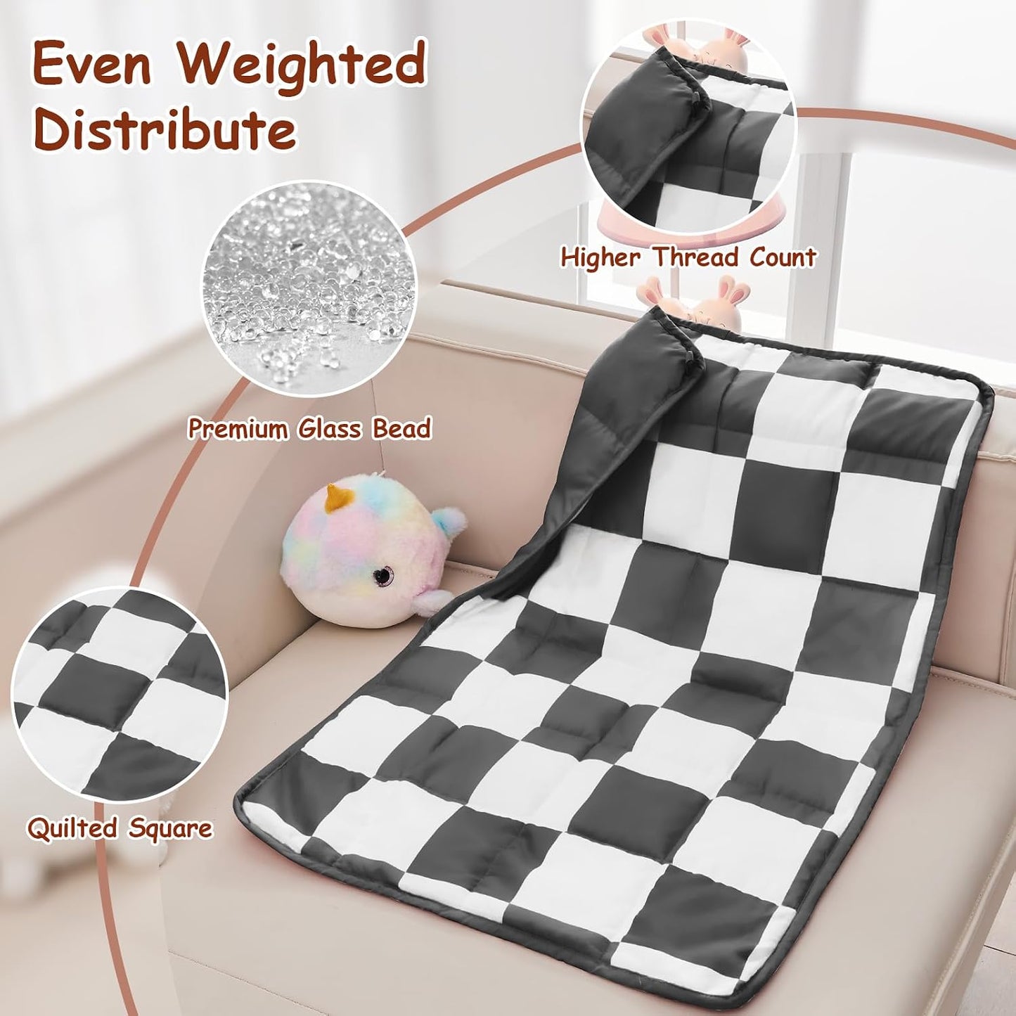 yescool Weighted Lap Pad 2 Pounds Weighted Lap Blanket, Space Plane Small Weighted Blanket, Weighted Throw Blanket Gifts for Travel Indoor Outdoor, 20"x30"