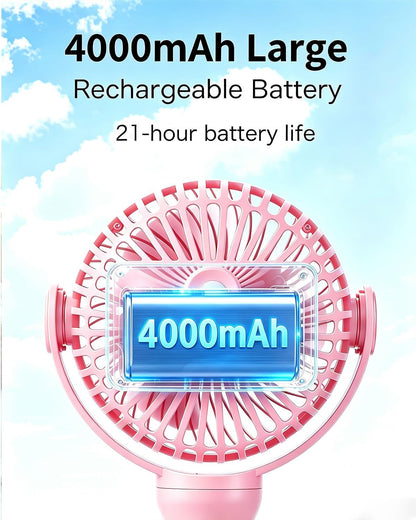 funbliss Portable Stroller Fan,4000mAh Rechargeable