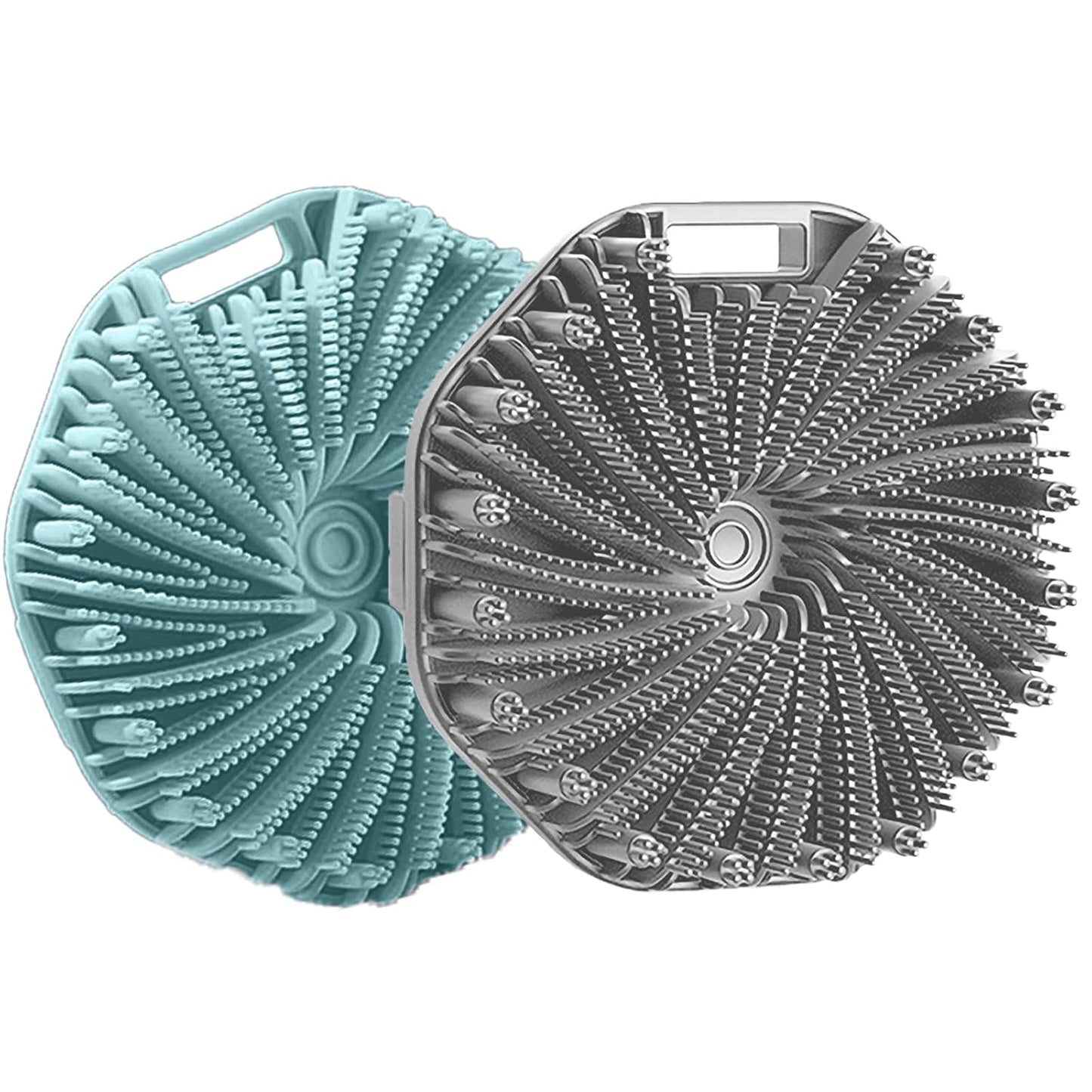 Silicone Body Scrubber – Dual-Sided Silicone Loofah for Shower, Set of 2 Soft Exfoliating Body Bath Shower Scrubber Loofah Brush Easy-to-Clean for Sensitive Kids Women Men All Kinds of Skin
