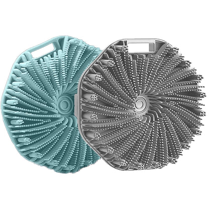 Silicone Body Scrubber – Dual-Sided Silicone Loofah for Shower, Set of 2 Soft Exfoliating Body Bath Shower Scrubber Loofah Brush Easy-to-Clean for Sensitive Kids Women Men All Kinds of Skin