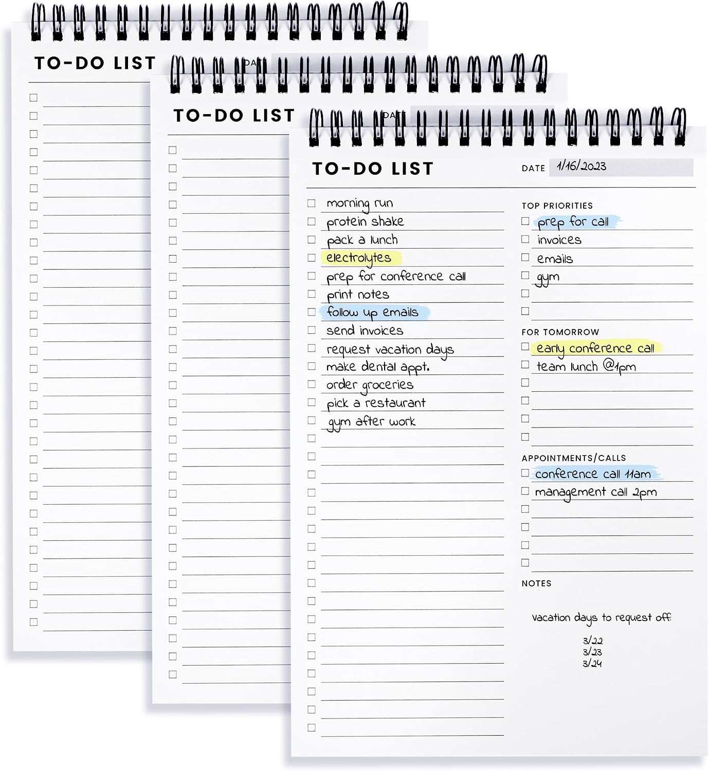 Weekly Planner Pad: To Do List Desk Notepad with Multiple Sections - 8.5x11" 52 Sheets - Undated Tear Off Notebook Calendar - Habit Planning Tracker, Task Goal Checklist Organizer - Agenda Plan Pad