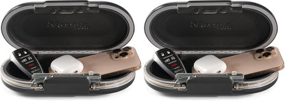 Master Lock Small Travel Safe with Cable, Gray Combination Lock Box, 5900D