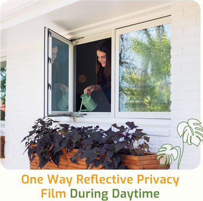 LUTE Blackout Window Film, Window Tint for Home Privacy, 17.5" x 78.7"