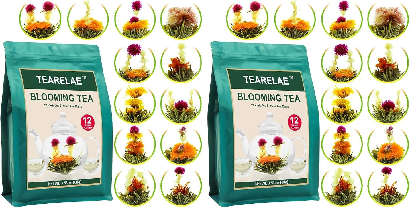 TEARELAE - Chamomile Lavender Tea, 50 Herbal Tea Bags with Lemon Balm for Relaxation & Bedtime - Non-GMO - Caffeine-Free - Floral & Soothing