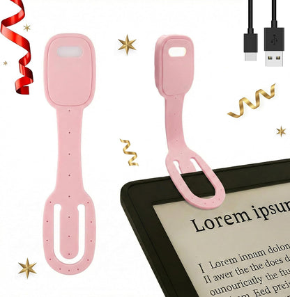 Rechargeable Kids Book Light, Cute Bookmark Reading Light for Kids, Dimmable Portable LED Book Light for Reading in Bed, Eye-Caring Bedtime Reading Lamp for Children & Travel, Black