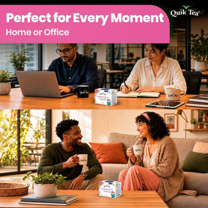 QuikTea Instant Chai Tea Latte Mix, Masala, Unsweetened, 20 Sachets