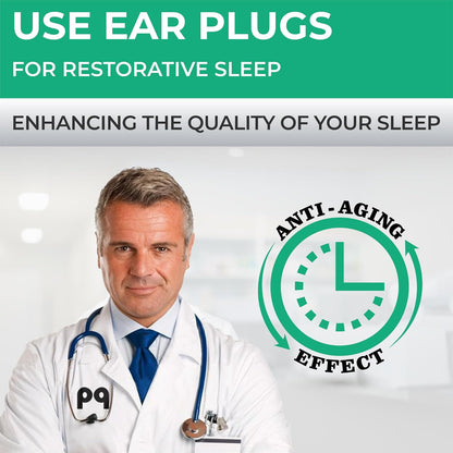 Peace&Quiet | PQ Wax Ear Plugs for Sleeping, Swimming - Soft Noise Cancelling Silicone Gel Wax Earplugs for Sleep and Swimmers, Sound Blocking Level of 32 Db, Color: Blue