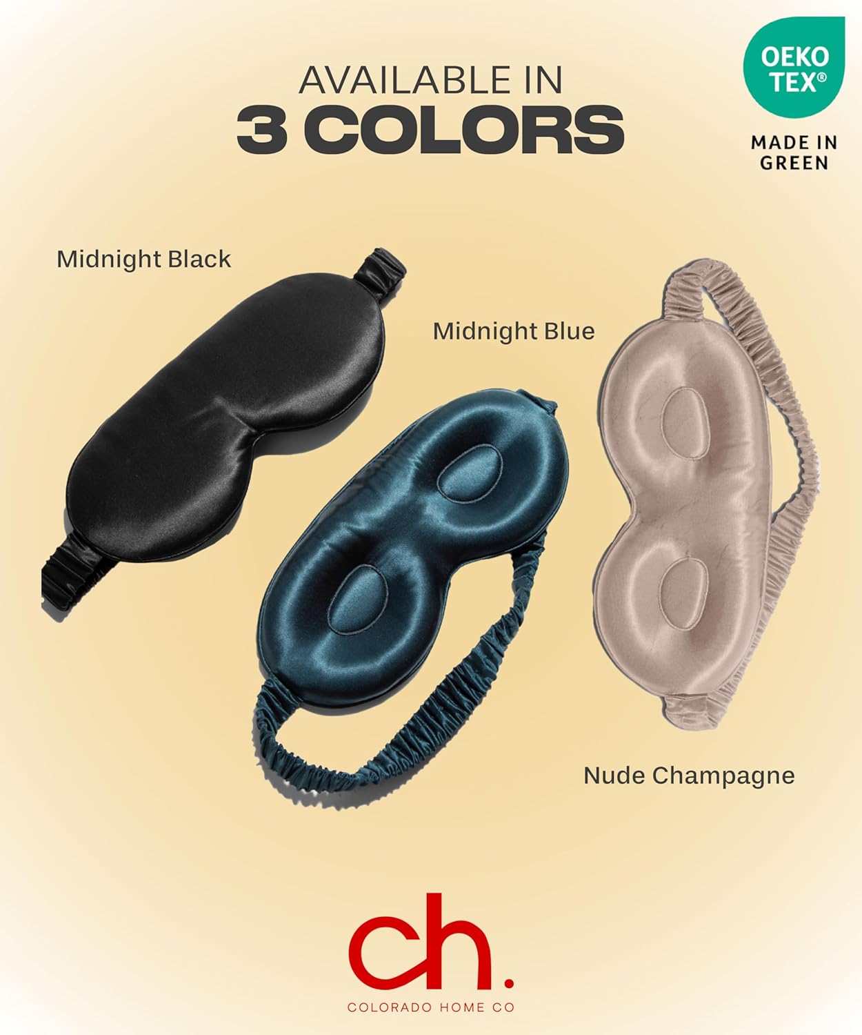 SUNDAYSILKS™ | Adjustable Silk Sleep Mask for Side Sleeper | Cloud-Like Comfort, Weighted for Deep Sleep | Soft Sleep Face Mask for Women & Men, Full Blackout, Cooling Silk Eye Mask for Sleeping