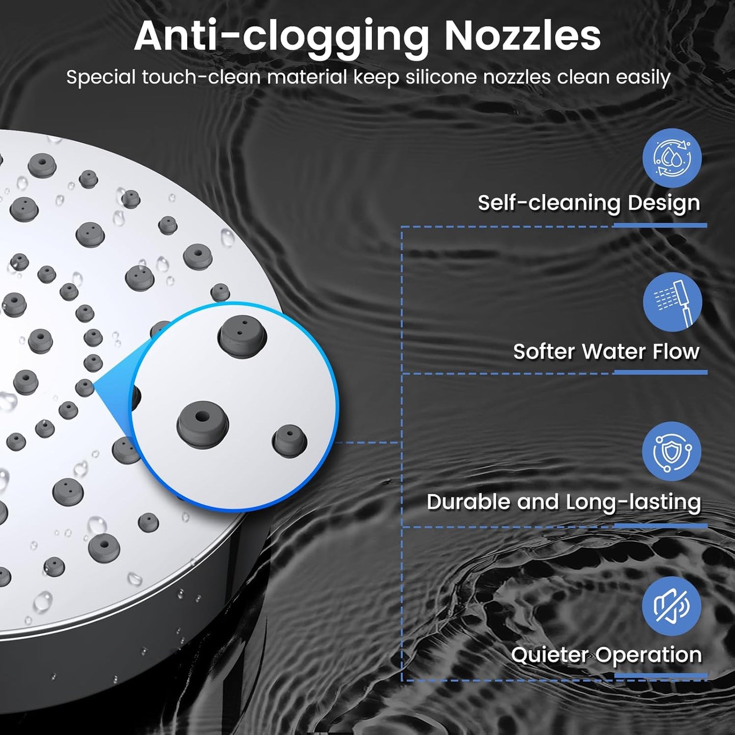 FEELSO Filtered Shower Head with Handheld, 6 Spray High Pressure ALL METAL Shower Head with Filters for Hard Water - Remove Chlorine, Reduce Dry Itchy Skin, Extra-long 72" Hose and Brass Holder