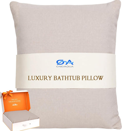 Luxury Bathtub Pillow, Skin-Friendly Cushion, Support Back, Neck & Head, Non-Slip, Adjustable Thickness Fits All Tub, Washable & Quick-Drying - Gift for Christmas Birthday Mother’s Day