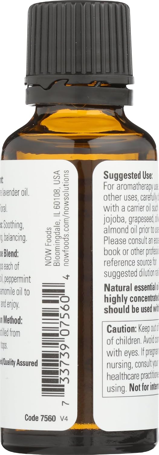 NOW Foods Lavender Oil, 1 Fluid Ounce (2 Pack)