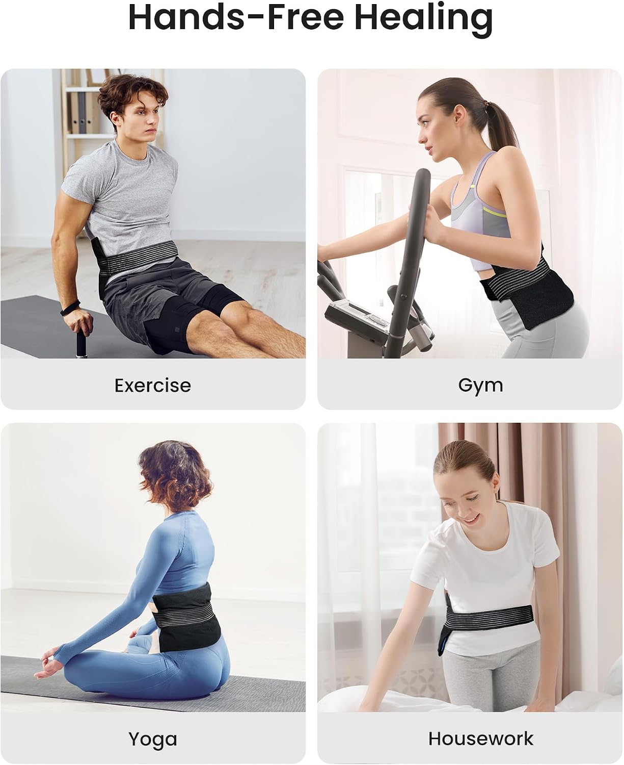 2 Ice Packs for Injuries Reusable, Cold and Hot Packs for Injuries, Joint Pain, Muscle Soreness, and Body Inflammation, Adjustable Ice Packs Wraps for Knees, Back, Shoulders, Arms, and Legs