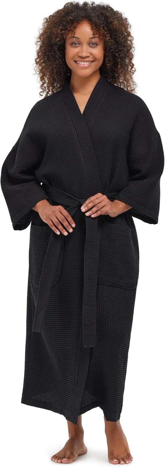 Monarch Square Waffle Spa Kimono Robe for Men or Women