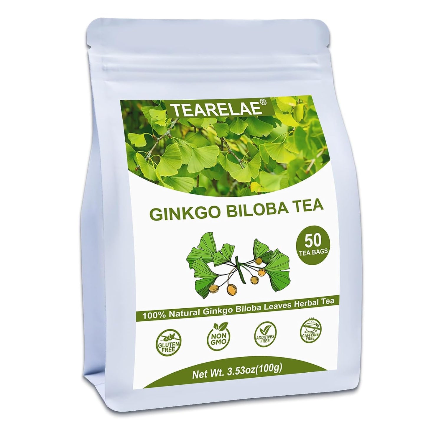 TEARELAE - Chamomile Lavender Tea, 50 Herbal Tea Bags with Lemon Balm for Relaxation & Bedtime - Non-GMO - Caffeine-Free - Floral & Soothing