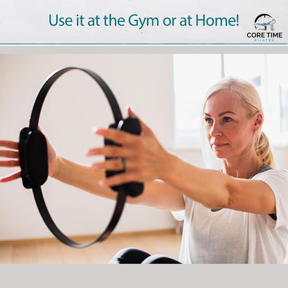 Pilates Ring- Inner Thigh Exerciser- Arm Exerciser- Thighmaster- Core Trainer- Gym Ring-Infinity Hoop- Exercises Included- Professional Design- Padded Handles-Instructor Designed
