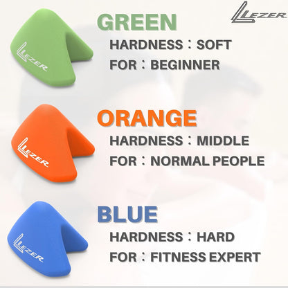 LEZER, Trigger Massage Point, Manual Massage Ball, Muscle Knots Relief Tool, Myofascial Release, Physical Therapy, Plantar Fasciitis, Set of 2 (Orange Trigger and Black Ball)