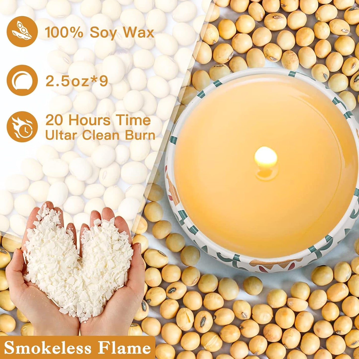 Scented Candles Gift Set for Women, 4 Pack Soy Wax Candles in Classic Bohemian Tins, Aromatherapy Candle Set, Birthday Gifts for Mom, Thank You Gifts