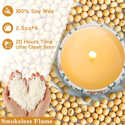 Scented Candles Gift Set for Women, 4 Pack Soy Wax Candles in Classic Bohemian Tins, Aromatherapy Candle Set, Birthday Gifts for Mom, Thank You Gifts