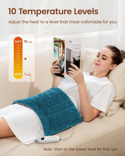 RENPHO Electric Heating Pad for Back with 10 Heat Levels