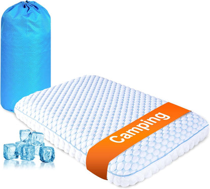 Thin Pillow for Sleeping, Cooling Gel Flat Pillow for Stomach and Back Sleepers, Ultra Slim Stomach Sleeping Pillows for Shoulder Neck Pain Relief, Low Profile Memory Foam Pillows 2.25-inches