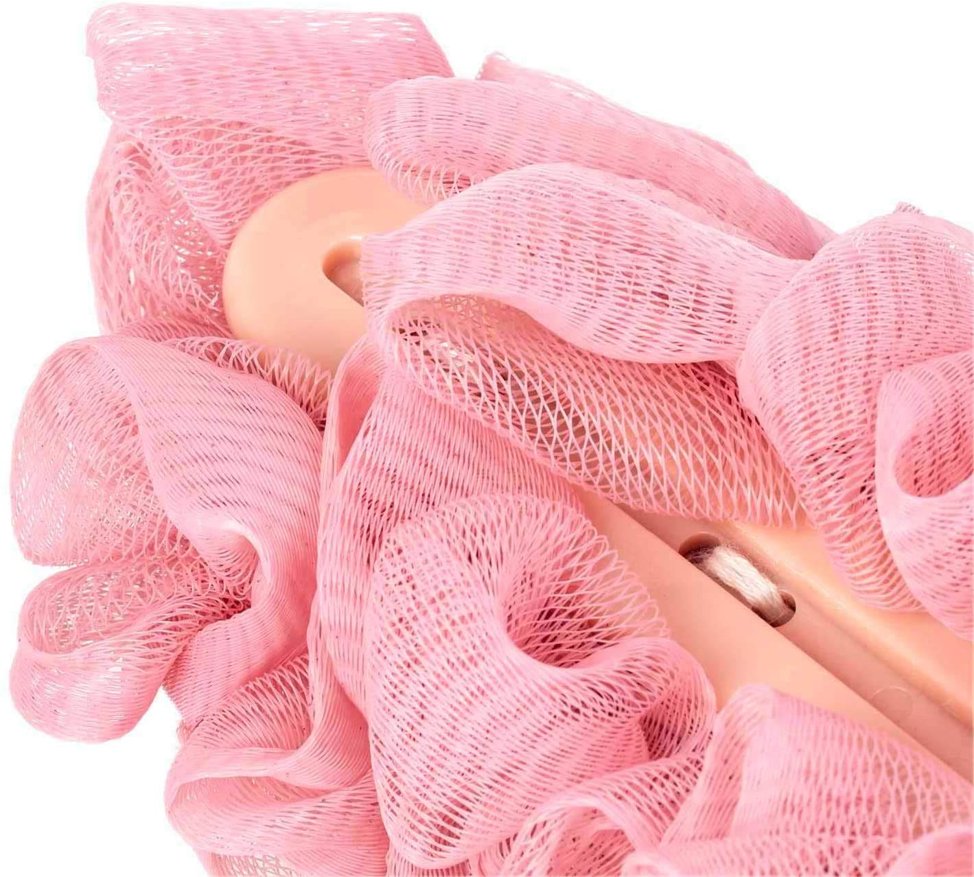 Back Scrubber for Shower, Loofah Long Handle Bath Body Brush, Soft Nylon Mesh Sponge On a Stick for Shower Men Women Kids Elderly, Exfoliating Scrub Cleaning Luffa for All Kinds of Skin(Blue)