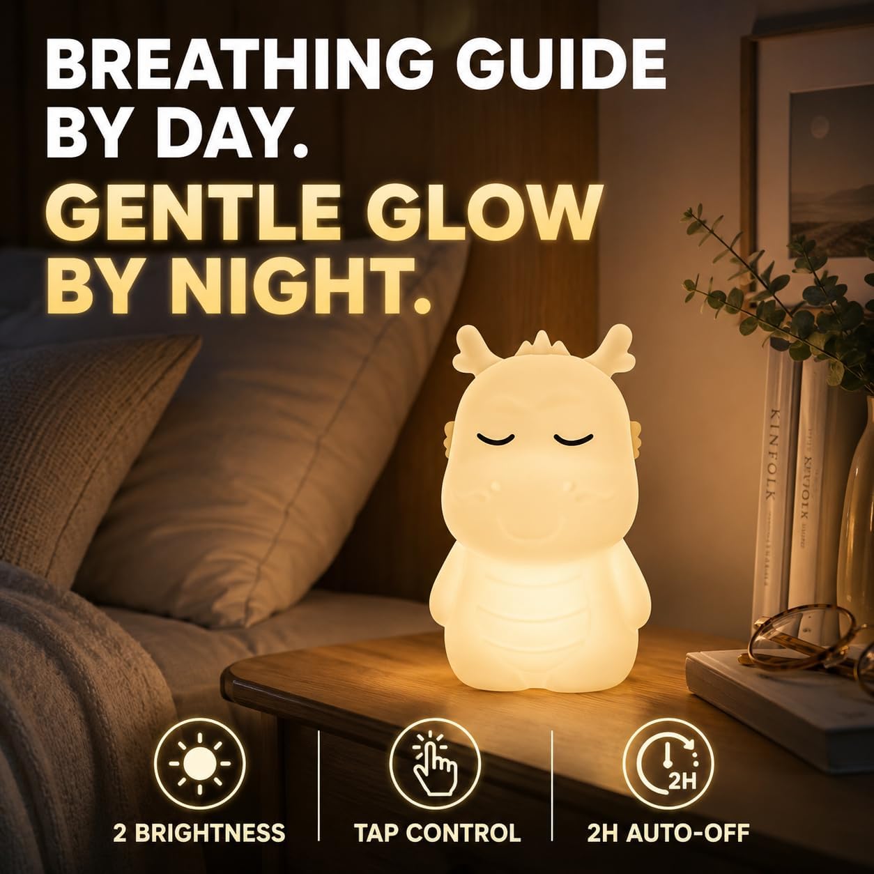 InnerZen Breathing Dragon Guided Breathing Pal, 3 Modes, Adults & Kids