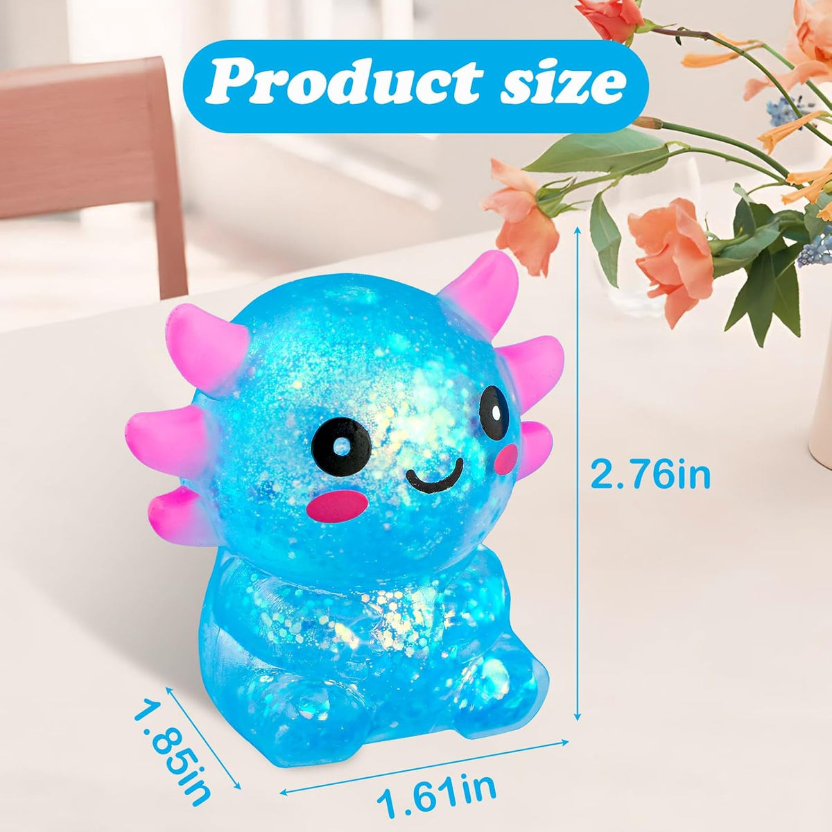Axolotl Stress Balls for Adults, Squishy Axolotl Figurines Sensory Ball