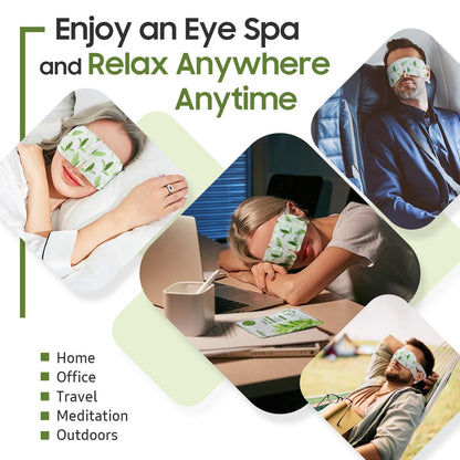BeHoomi 20 Packs Steam Eye Mask, Heated Eye Mask Warm Compress for Eyes, Disposable Self Heating Steam Mask for Home, Sleep, Spa, Travel Essentials & Relaxation Gifts for Women (Lavender)