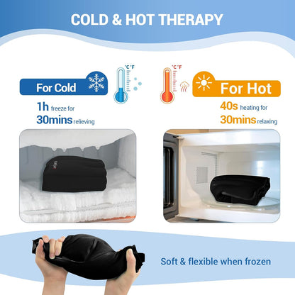 Comfytemp Ankle Foot Ice Pack Wrap for Plantar Fasciitis Relief, Ankles Brace for Sprain, Heel Spur, Swelling, Achilles Tendonitis, Cold Bag for Injuries Reusable, Hot Cold Compress, 1 Pack (Blue)