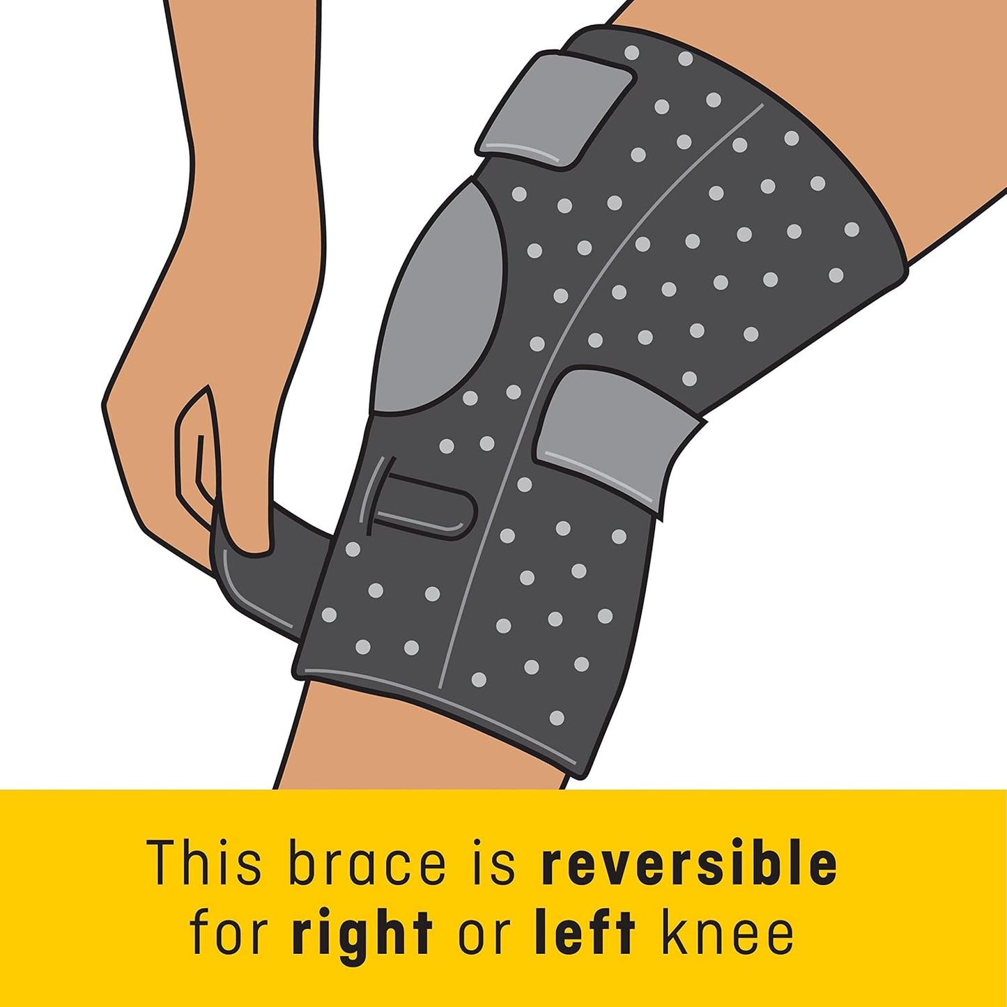 FUTURO Performance Compression Knee Support, Ideal for Everyday Activities, One Size - Black