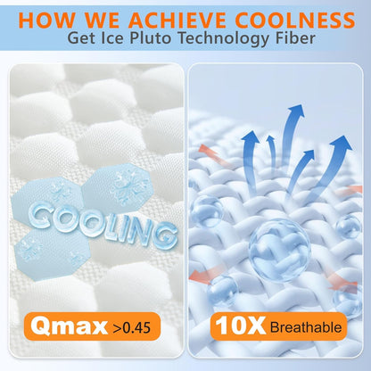 UYWO Cooling Pillows Queen Size Set of 2, Adjustable Memory Foam Pillows