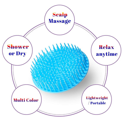 4PCS Hair Scalp Scrubber Massager Brush Head Exfoliator Shower Shampoo Comb