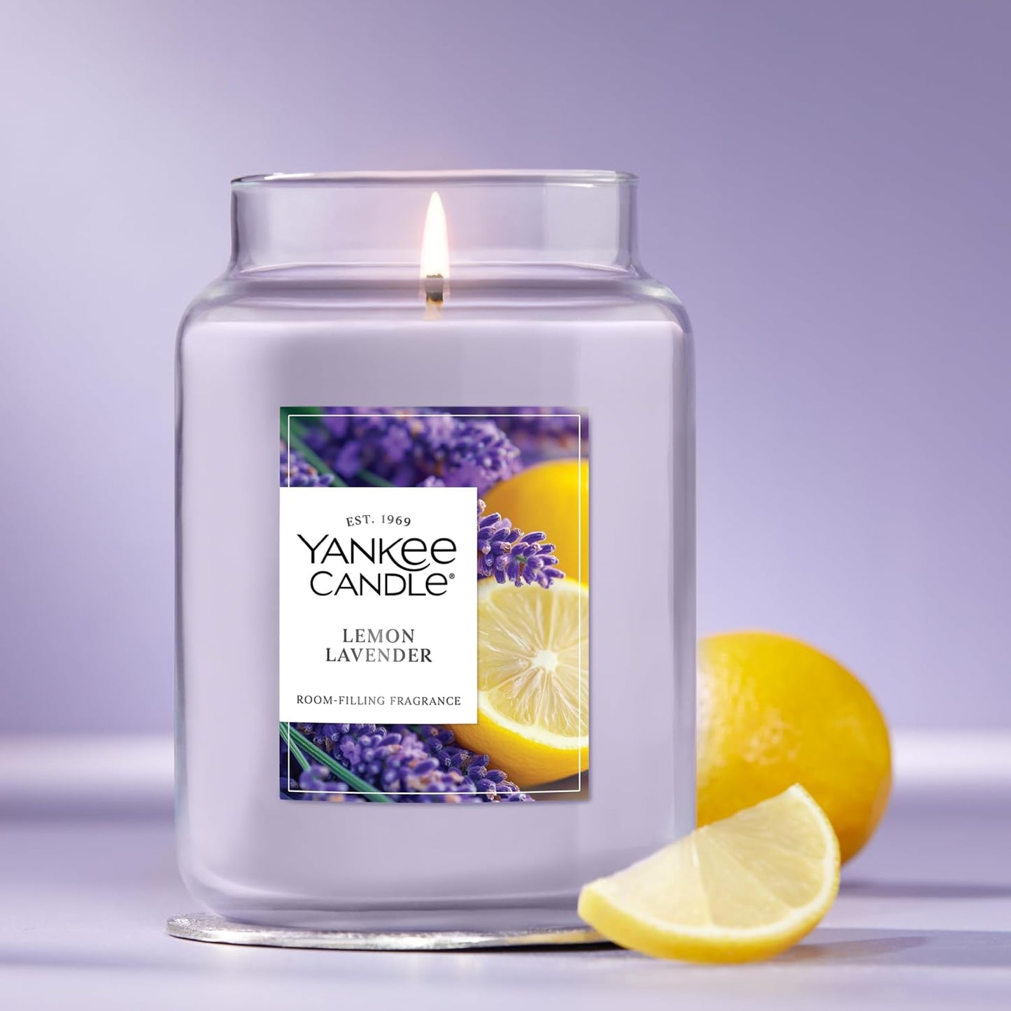 Yankee Candle Lemon Lavender Scented Candle, 22oz Large Jar