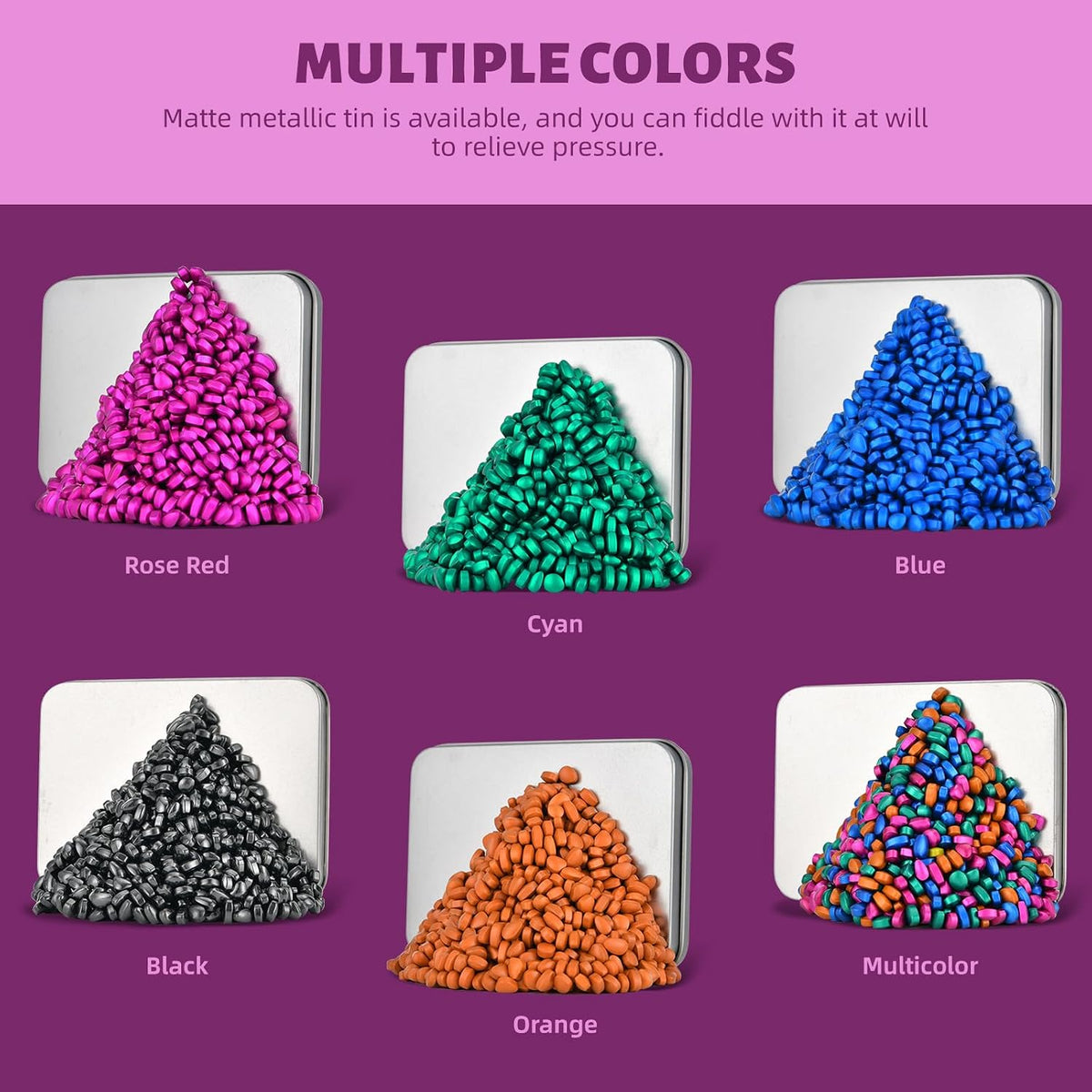LCVUUK Magnetic Putty Rocks, Blue More Than 600 Weak Magnetic Smooth Ferrite Pebbles, Desk Toys and Time-Killer for Adults
