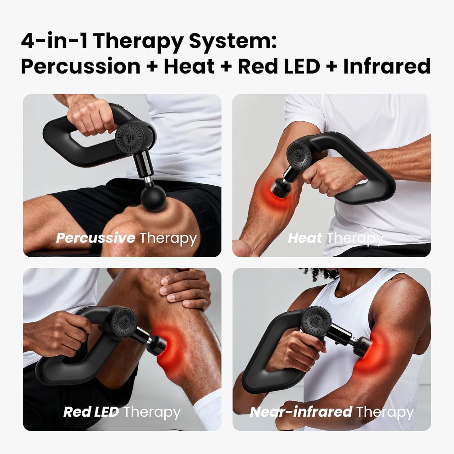 BOB AND BRAD D6 Pro Plus Massage Gun with Heat, Deep Tissue Percussion with 16mm Amplitude, Professional Muscle Massager Gun for Athletes, Quiet Electric Handheld Massager