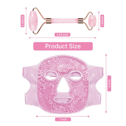 ZNÖCUETÖD Cold Face Ice Mask Facial Ice Pack, Hot Cold Compress for Face