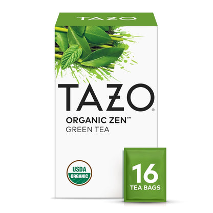 TAZO Organic Tea Variety Pack for Daily Wellness and Tea Enjoyment, Earl Grey Black Tea, Chai Black Tea, Zen Green Tea, Green Ginger Tea, Refresh Mint and Passion Herbal Tea (Variety Pack)