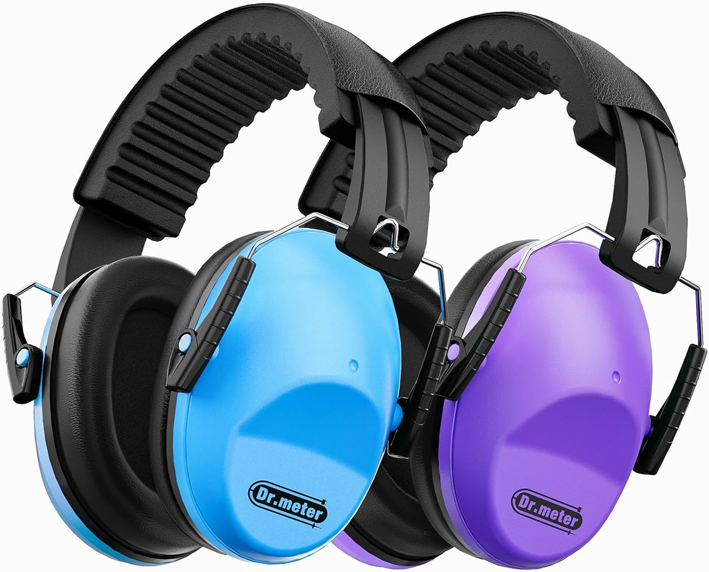 Dr.meter Ear Muffs for Noise Reduction: 27.4SNR Noise Cancelling Headphones for Kids Adults, EM100 Adjustable Hearing Protection Earmuffs for Monster Jam, Autism Sensory, Concerts, Fireworks- 3PACK