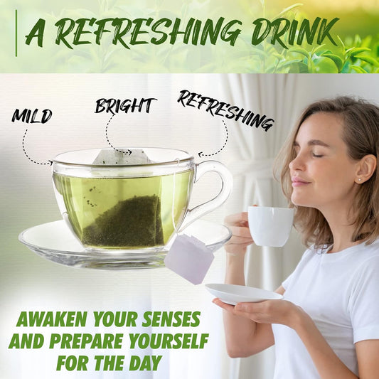 Fusion Select Organic Green Tea - Fresh Drink with Mild & Bright Flavor - Easy to Brew - Relaxing Tea Beverages with Antioxidant Support - 100 Individual Tea Bags per Box