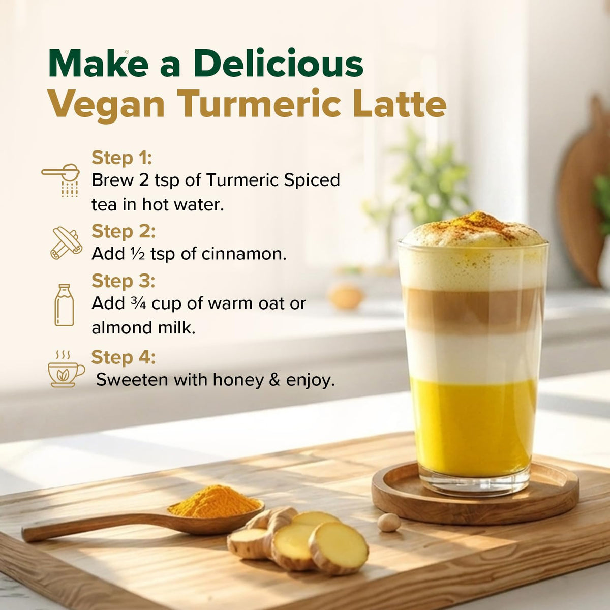 VAHDAM Turmeric Spice Tea (3.53 oz| 50+ Cups) Caffeine Free Herbal Tea