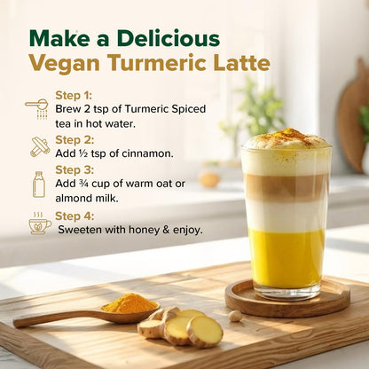 VAHDAM Turmeric Spice Tea (3.53 oz| 50+ Cups) Caffeine Free Herbal Tea