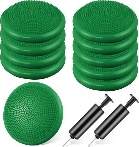 Leitee 10 Pcs Wobble Cushion Inflated Wiggle Seats Balance Disc